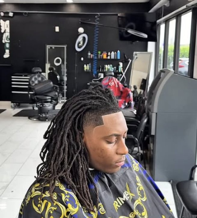 Locs + shape-up by Runtz